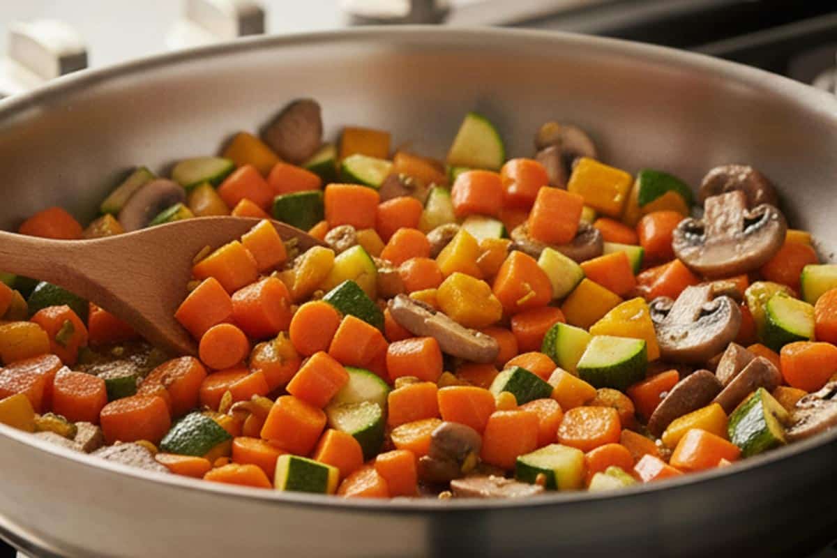 Added carrot and pumpkin, mushrooms and zucchini.
