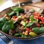 Lamb and Chickpea Salad in a bowl