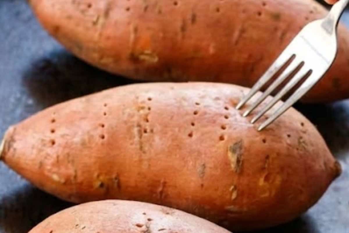 Prick each sweet potato all over with a fork