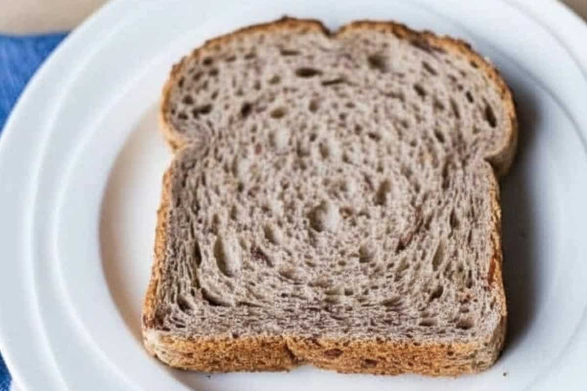 Bread on a plate.