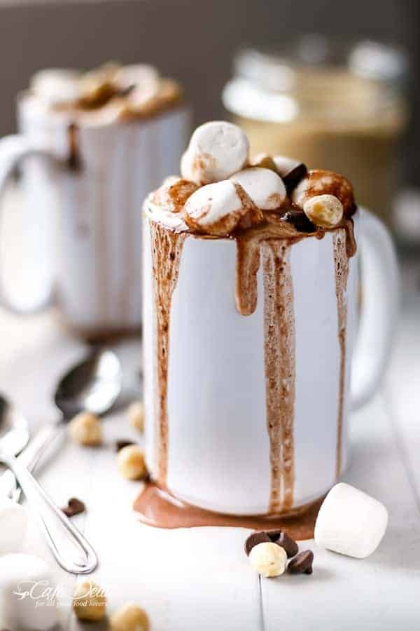 Side view image of Nutella Hot Chocolate