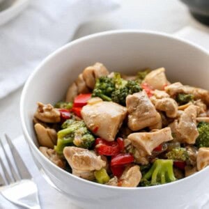 Simple Hoisin Chicken and Broccoli Stir-Fry in a bowl