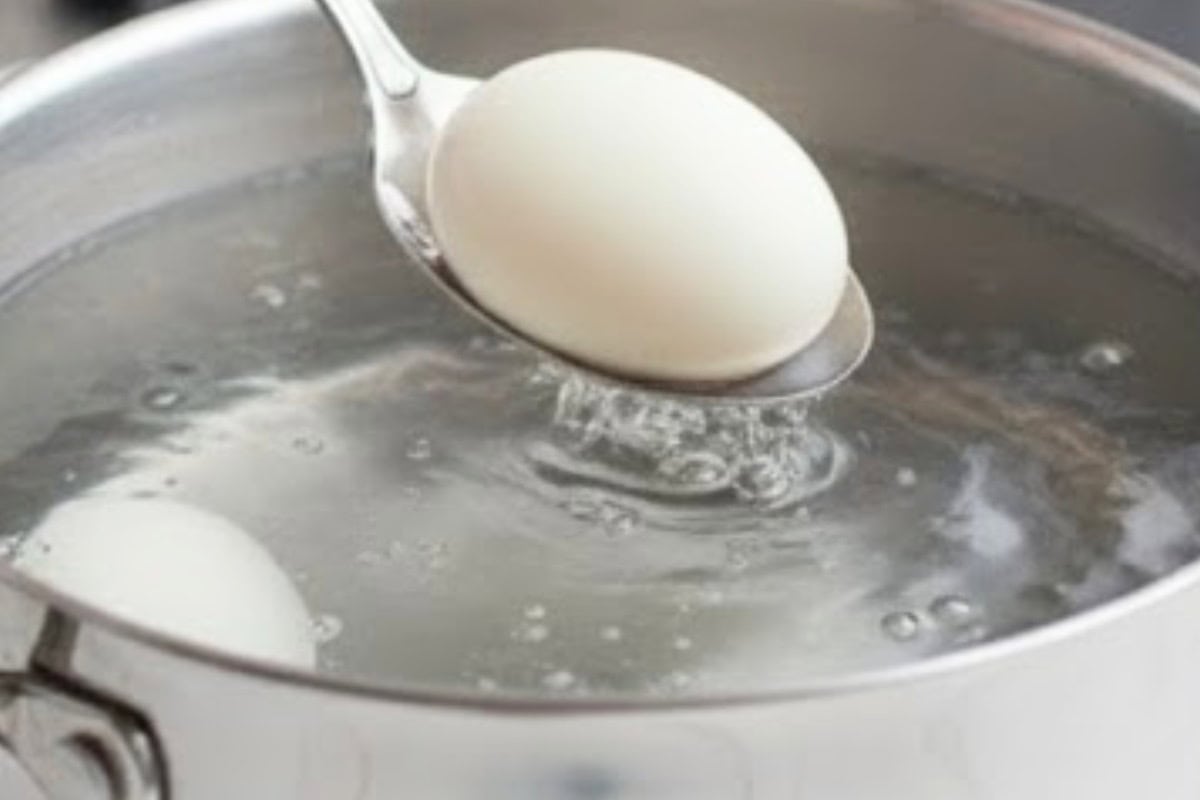 While the bacon cooks, boil your eggs to your preferred doneness.