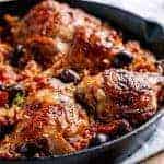 One-Pot Italian Tomato Chicken and Rice in a pot