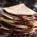 Simple Nutella Quesadillas stack on each other