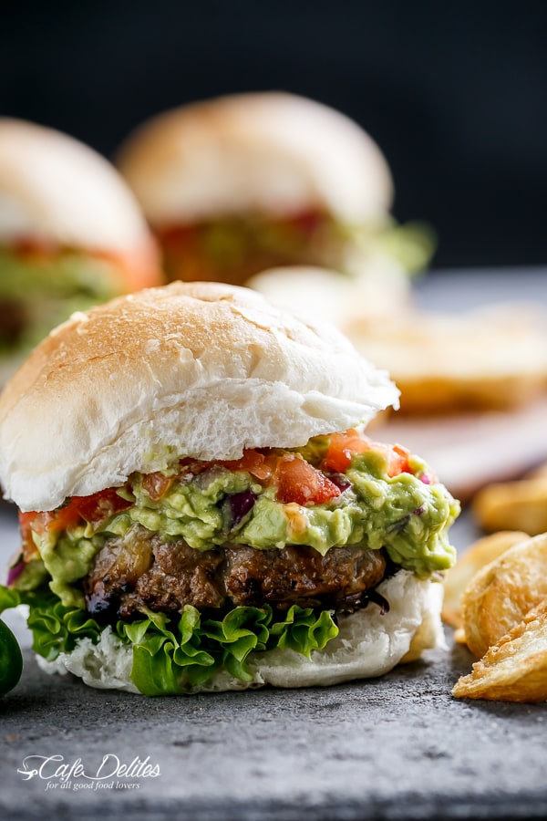 Carne Asada Guacamole Burgers