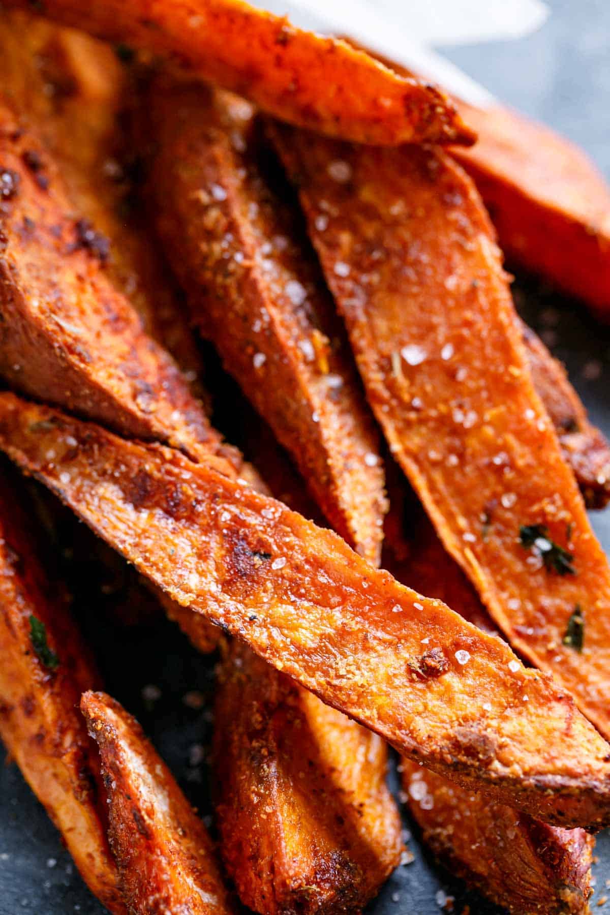 Zoom in image of Crispy Sweet Potato Wedges with Garlic Avocado Aioli