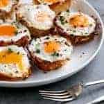 Cauliflower Hash Brown Egg Cups on a plate