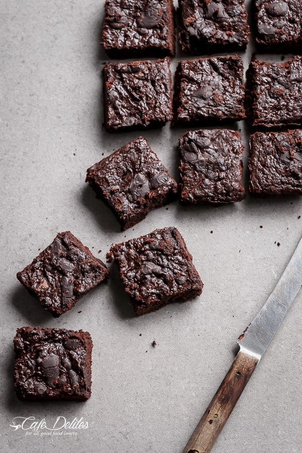 Low Carb Zucchini Brownies pieces