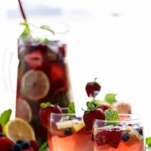 Berry Sangria in a glass