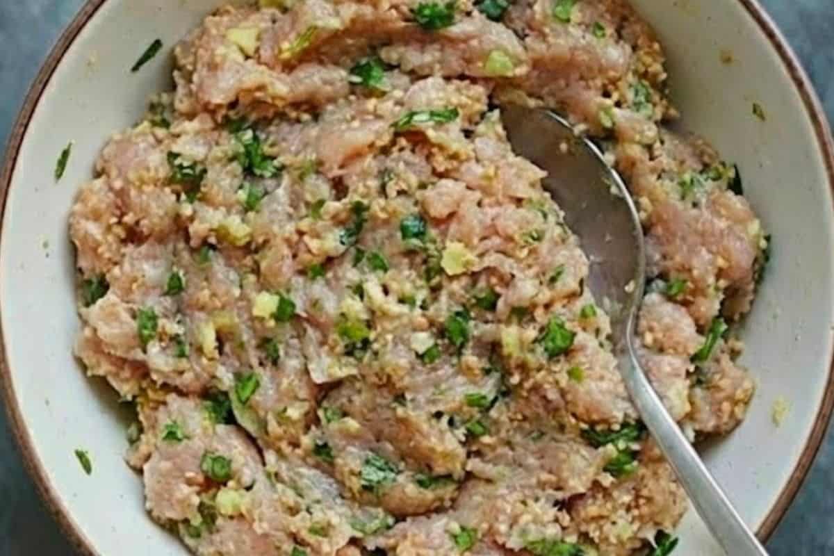 Add all meatball ingredients to a large bowl and mix until evenly combined