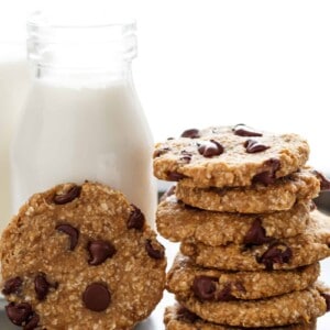 Side view image of Healthy 2-Ingredient Breakfast Cookies