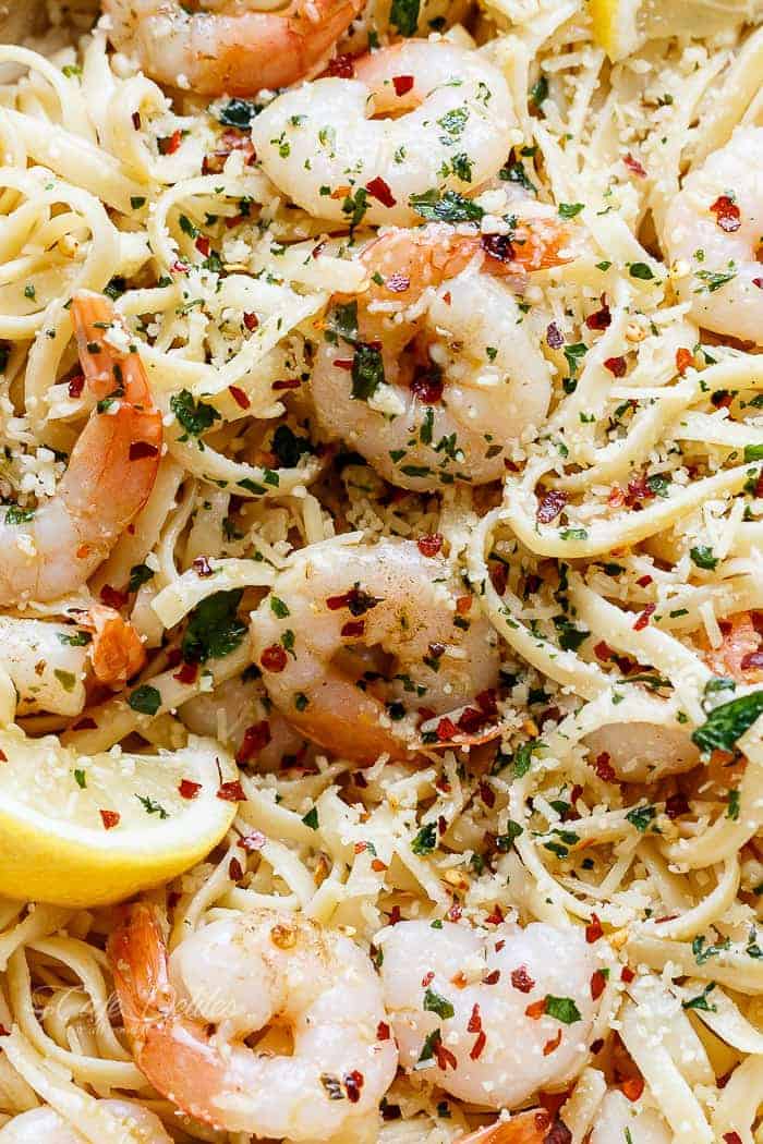 Zoom in image of Browned Butter Shrimp Scampi pasta