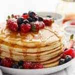 3 Ingredient Pancakes on a plate