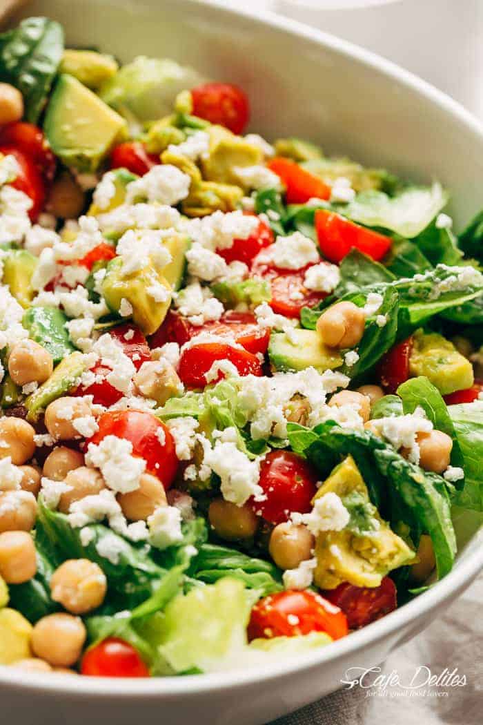 Balsamic Chickpea Salad in a bowl