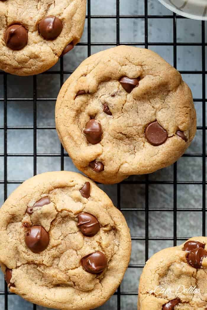 Easy Soft Chewy Chocolate Chip Cookies on grill