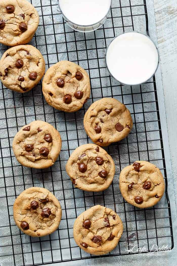 Easy Soft Chewy Chocolate Chip Cookies on grill