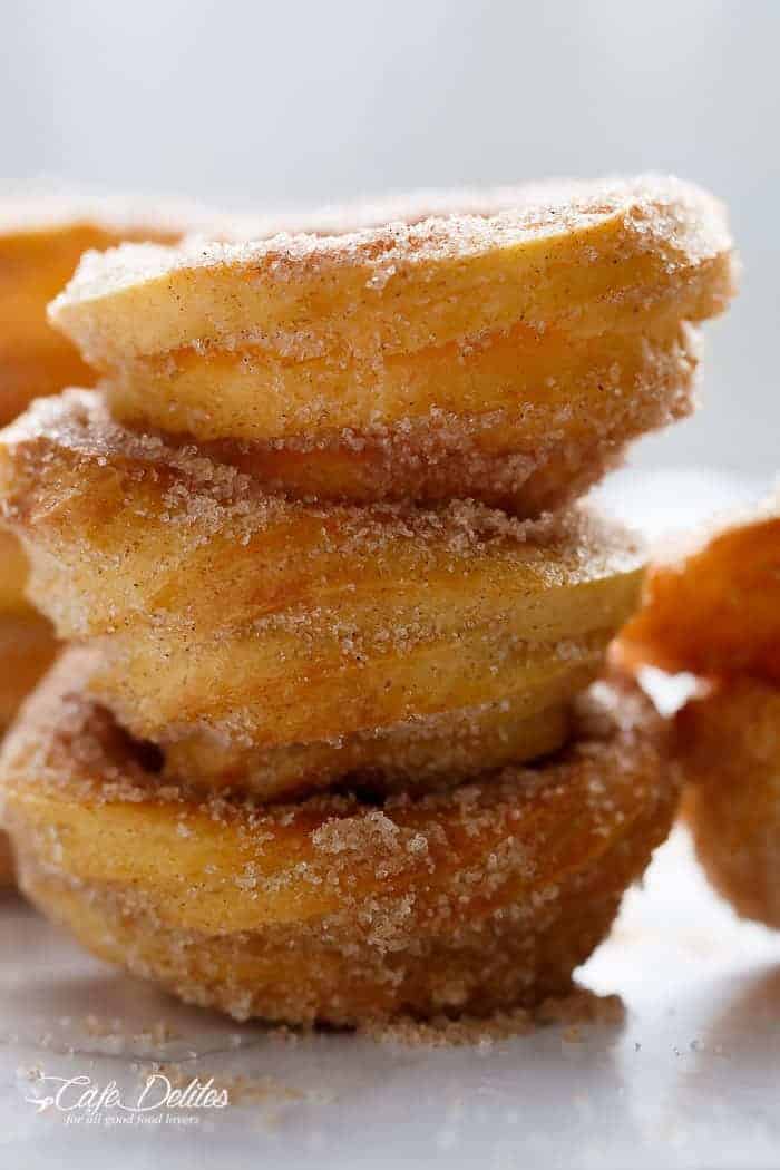 Side view of Churro Ice Cream Bowls (Cups)