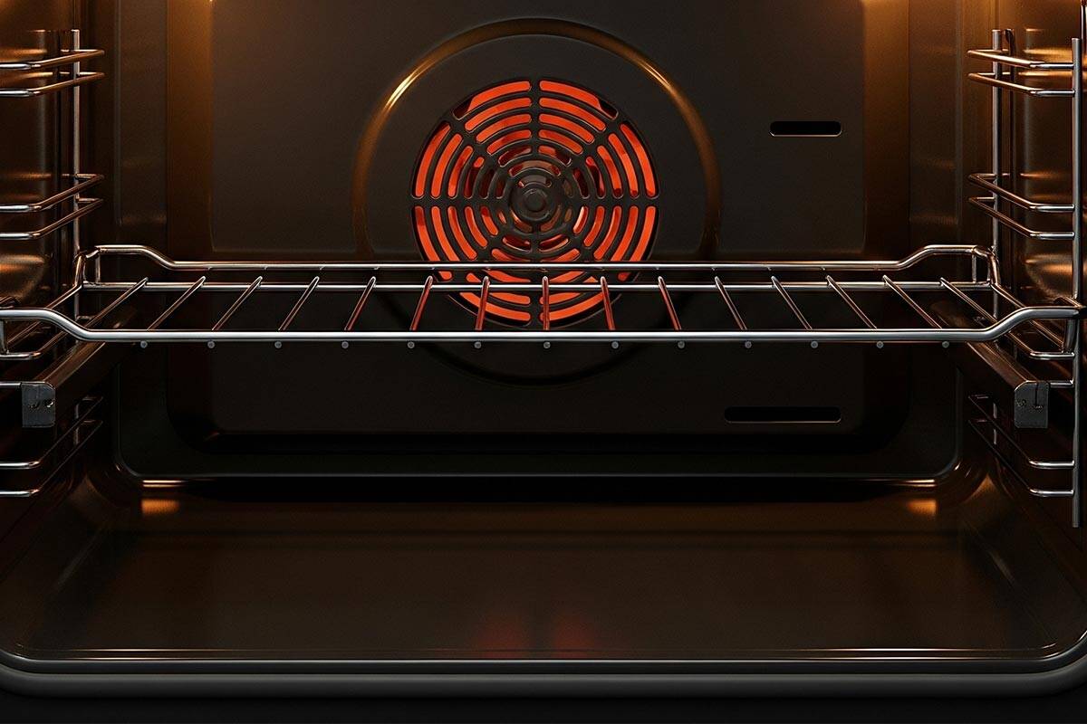 Preheated broiler.