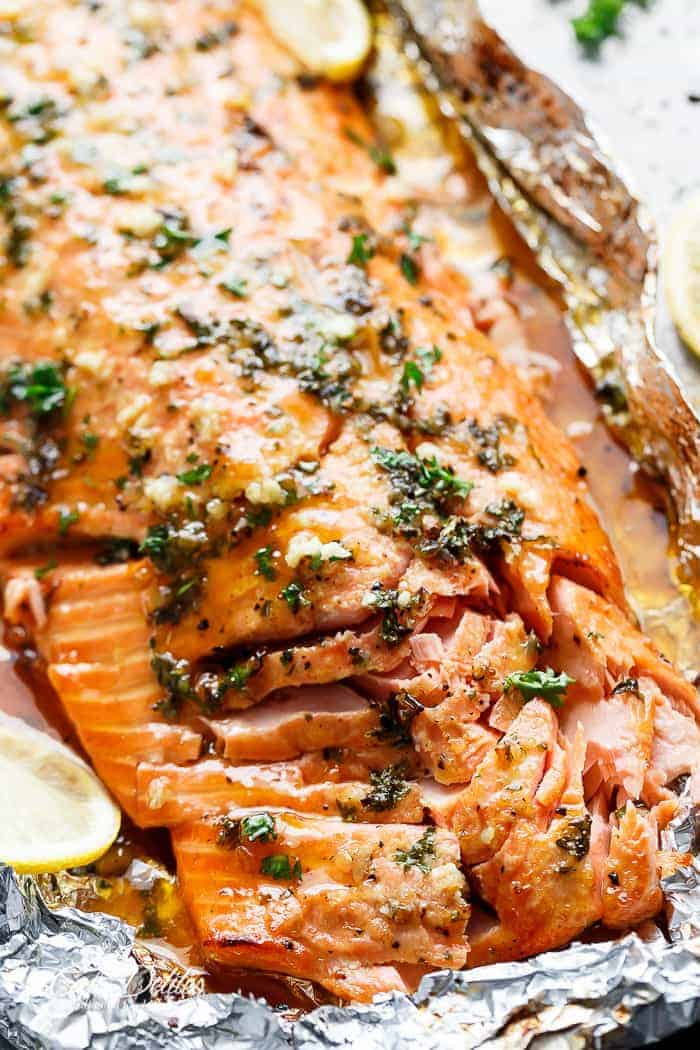 Zoom in image of Honey Garlic Butter Salmon In Foil