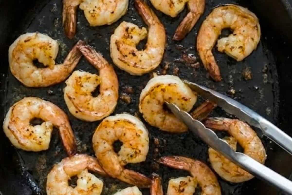 Add shrimp and cook for 2 to 3 minutes per side, just until opaque and golden.