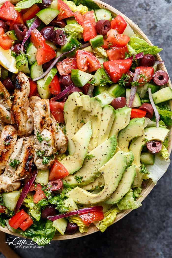 Zoom in image of Grilled Lemon Herb Mediterranean Chicken Salad
