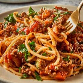 Slow Cooker Bolognese Sauce to coat your pasta