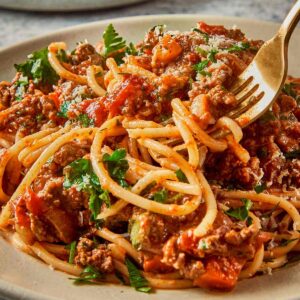 Slow Cooker Bolognese Sauce to coat your pasta