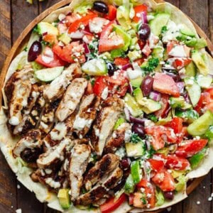 Top view image of Chicken Shawarma Salad
