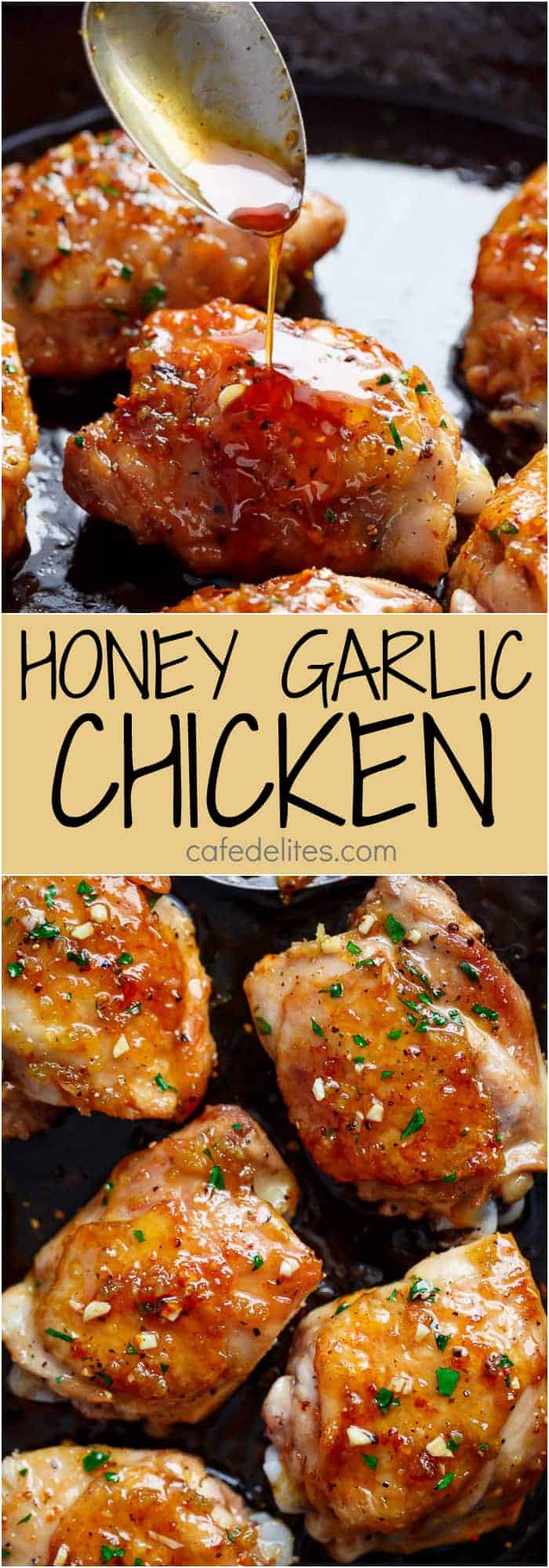 PIN image of Easy Honey Garlic Chicken