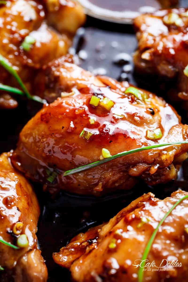 Zoom in image of Garlic Teriyaki Chicken Thighs 