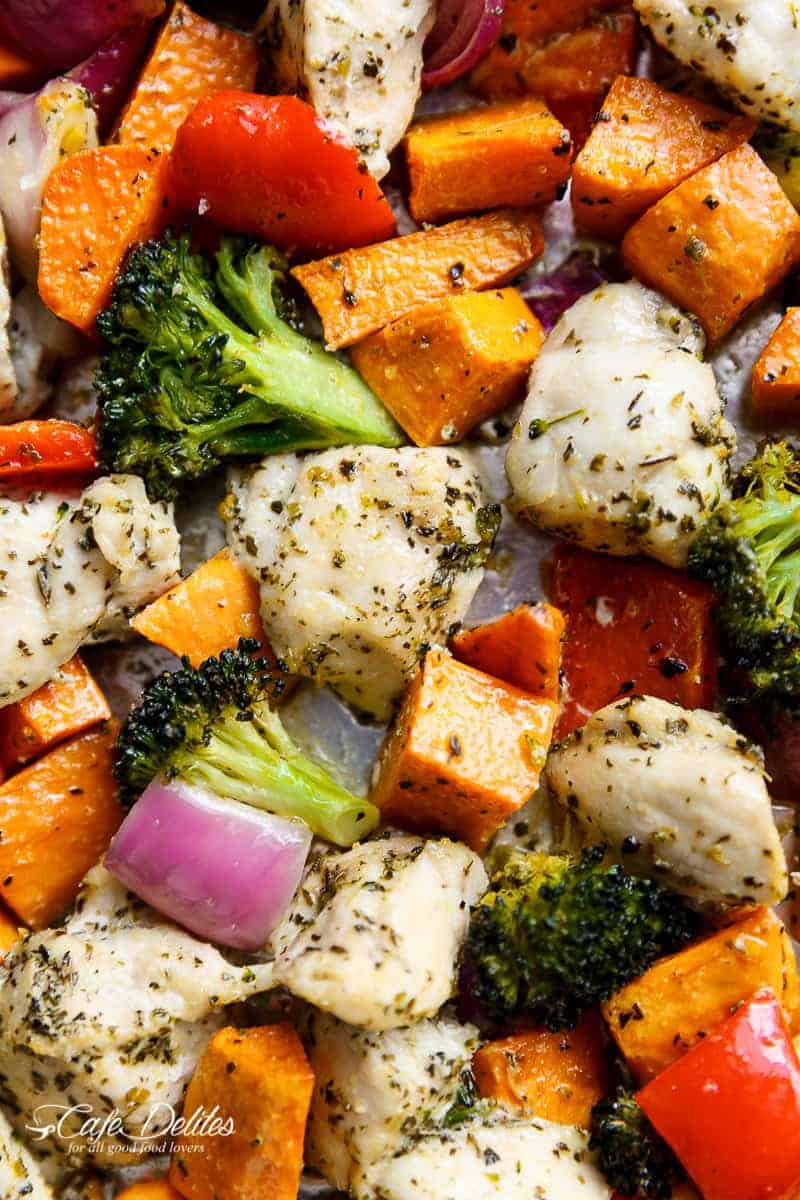 Zoom in image of garlic-herb-chicken-sweet-potato-meal-prep