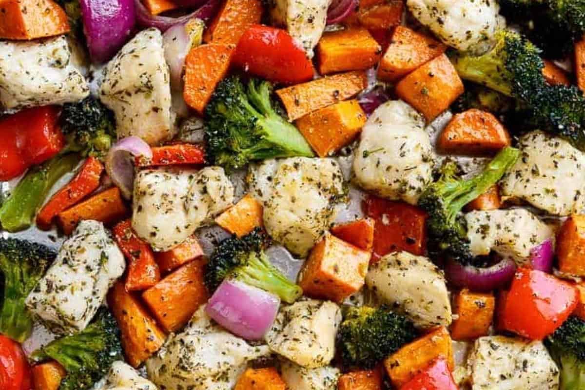 Let the Sweet Potato with Chicken rest for a few minutes