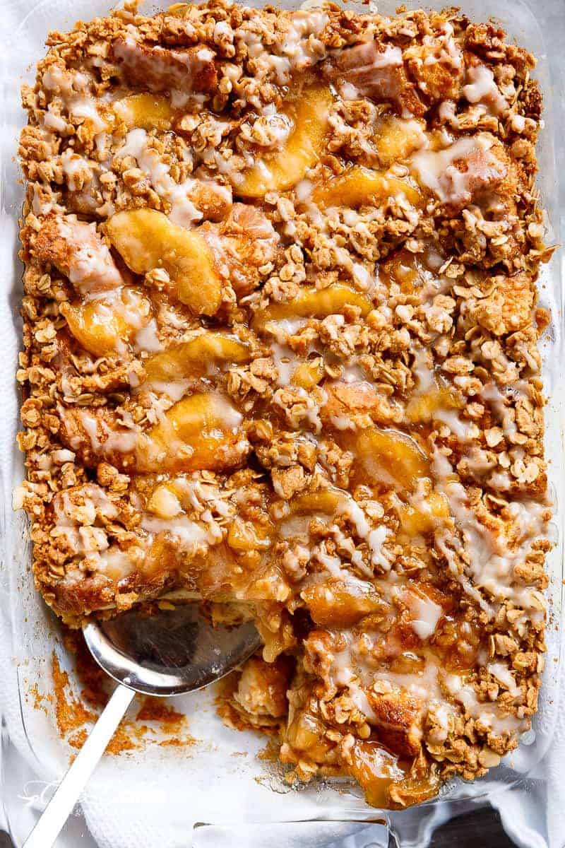 Top view image of Apple Pie French Toast Bake (Casserole) 