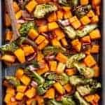 Honey Roasted Butternut Squash & Brussels Sprouts With Bacon