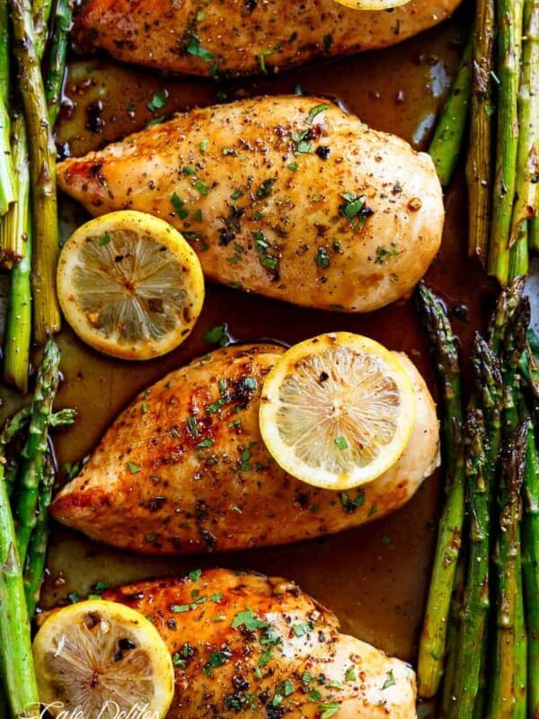 Zoom in image of One Pan Honey Lemon Chicken Asparagus