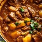 Beef And Guinness Stew in a pot