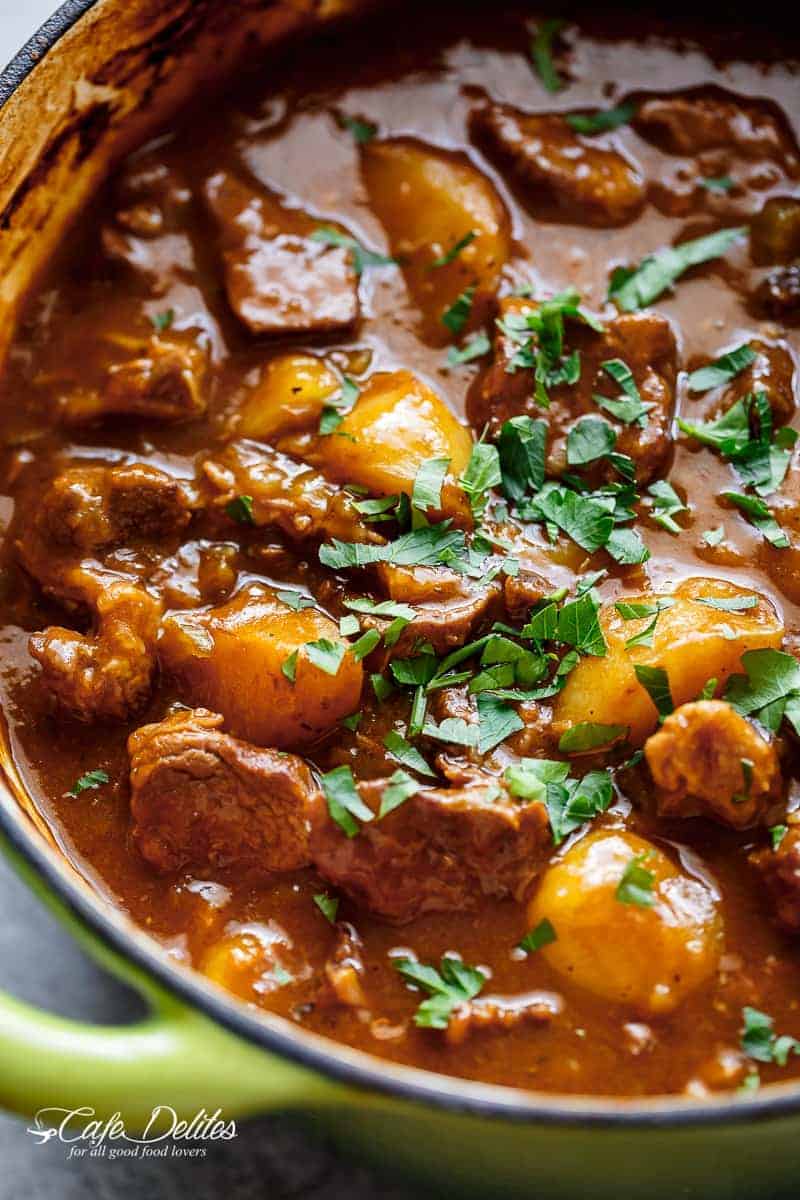 Beef And Guinness Stew in a bowl