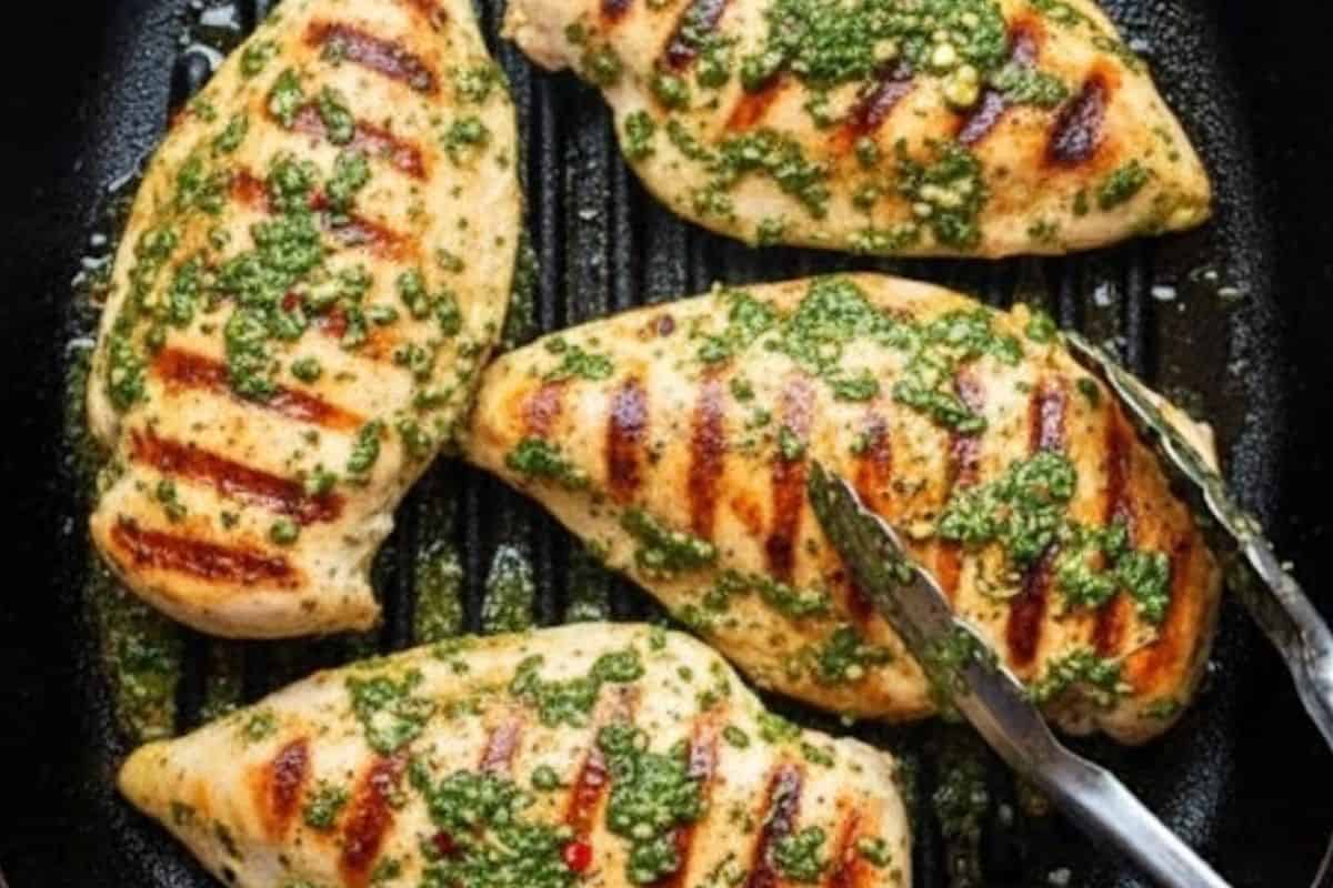 Cook chicken on each side until golden, and fully cooked through.