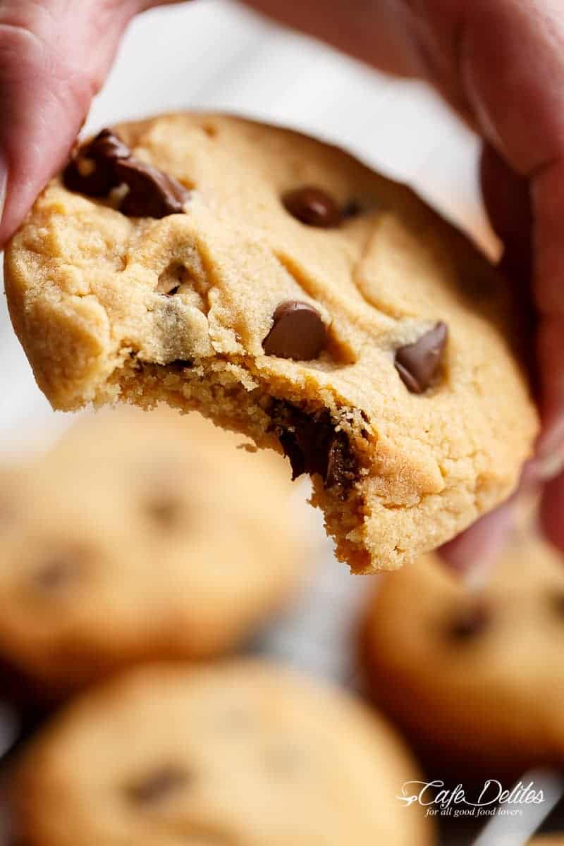 A bite taken from the Soft Peanut Butter Cookie