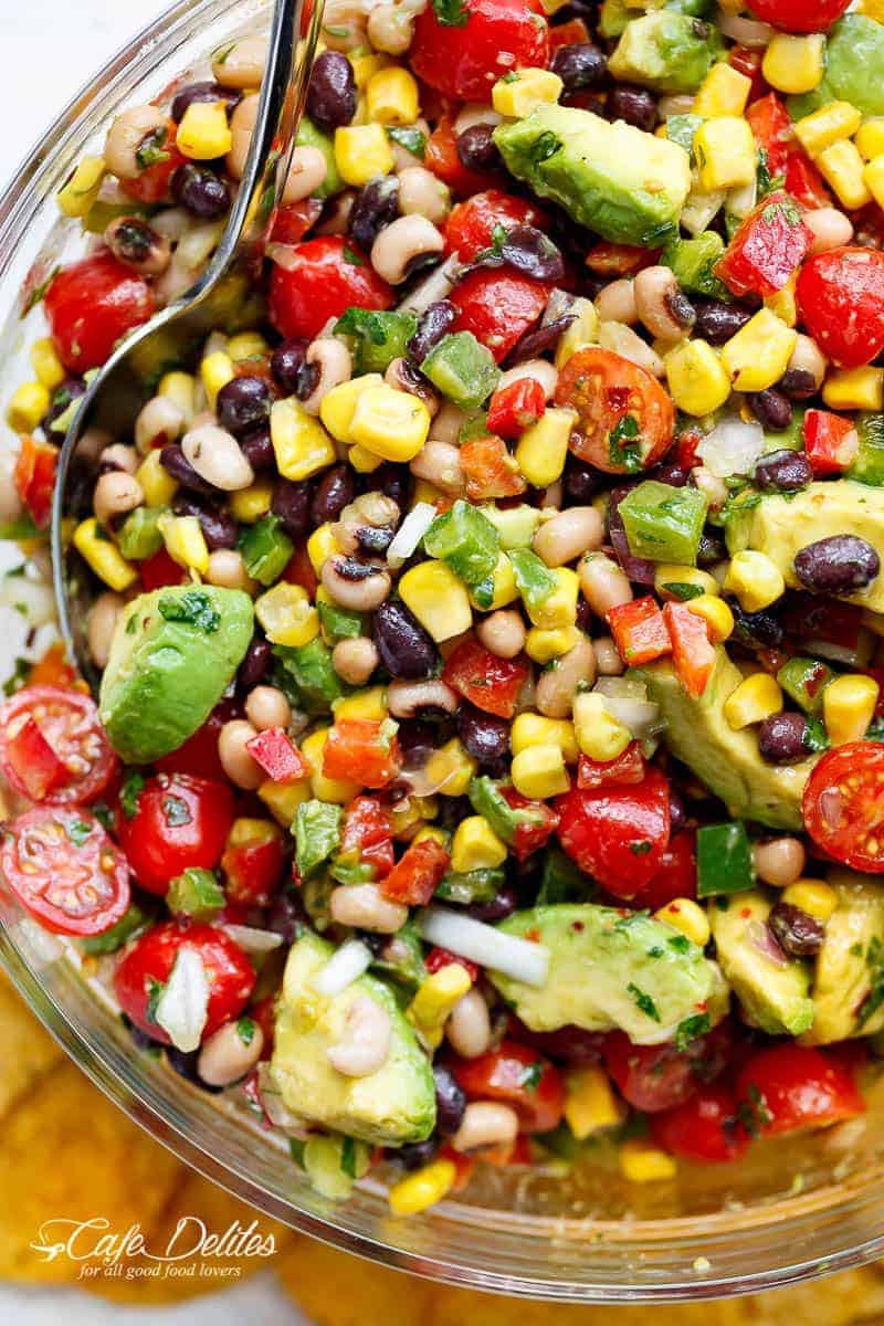Chili Lime Texas Caviar (also known as Cowboy Caviar) is the BEST salad, side dish or appetiser for any occasion! Vegan AND gluten free! 