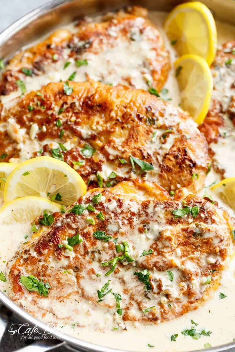 Chicken Francese with a CREAMY TWIST is BETTER than anything you\'ll find in a restaurant! A family winner at the dinner table!