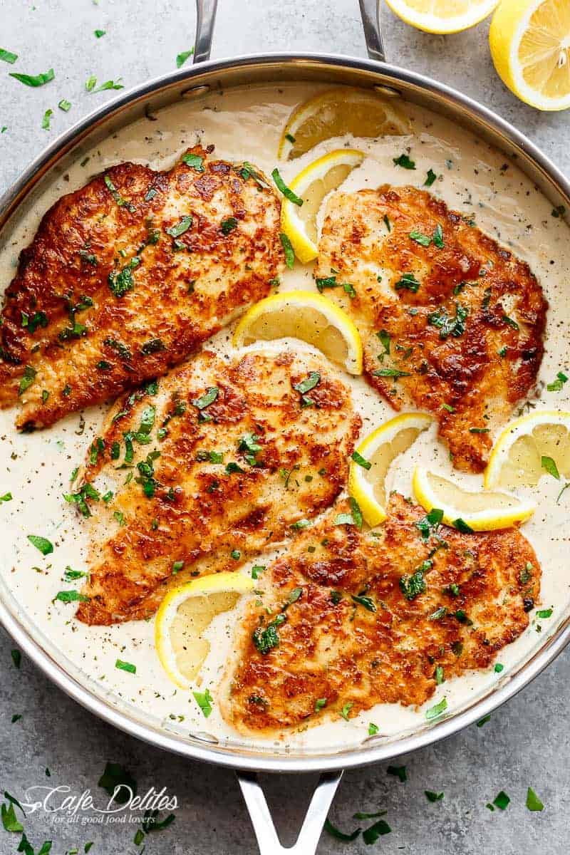 Top view image of Creamy Chicken Francese