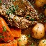 Slow Cooked Balsamic Pot Roast is perfect for an easy weekday or weekend dinner! Minimal work and maximum taste happens underneath that slow cooker lid!