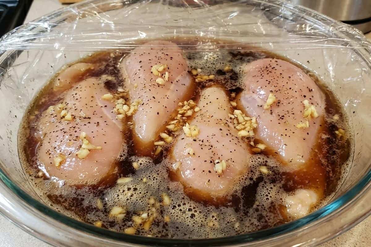 Removed chicken from the fridge.