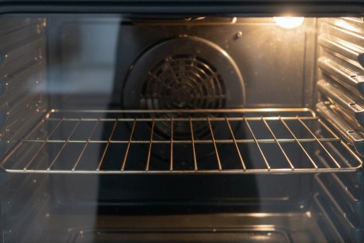 Preheating the oven.