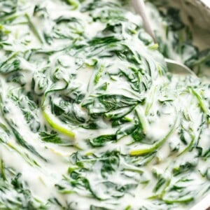 Easy Creamed Spinach is simple homemade side dish is so much better than store bought, and is ready in no time!