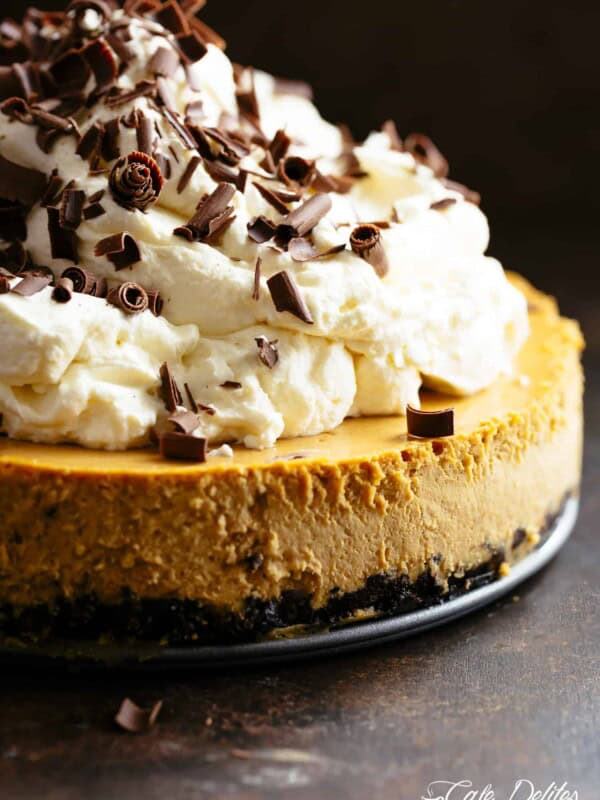 Pumpkin Cheesecake with an Oreo base