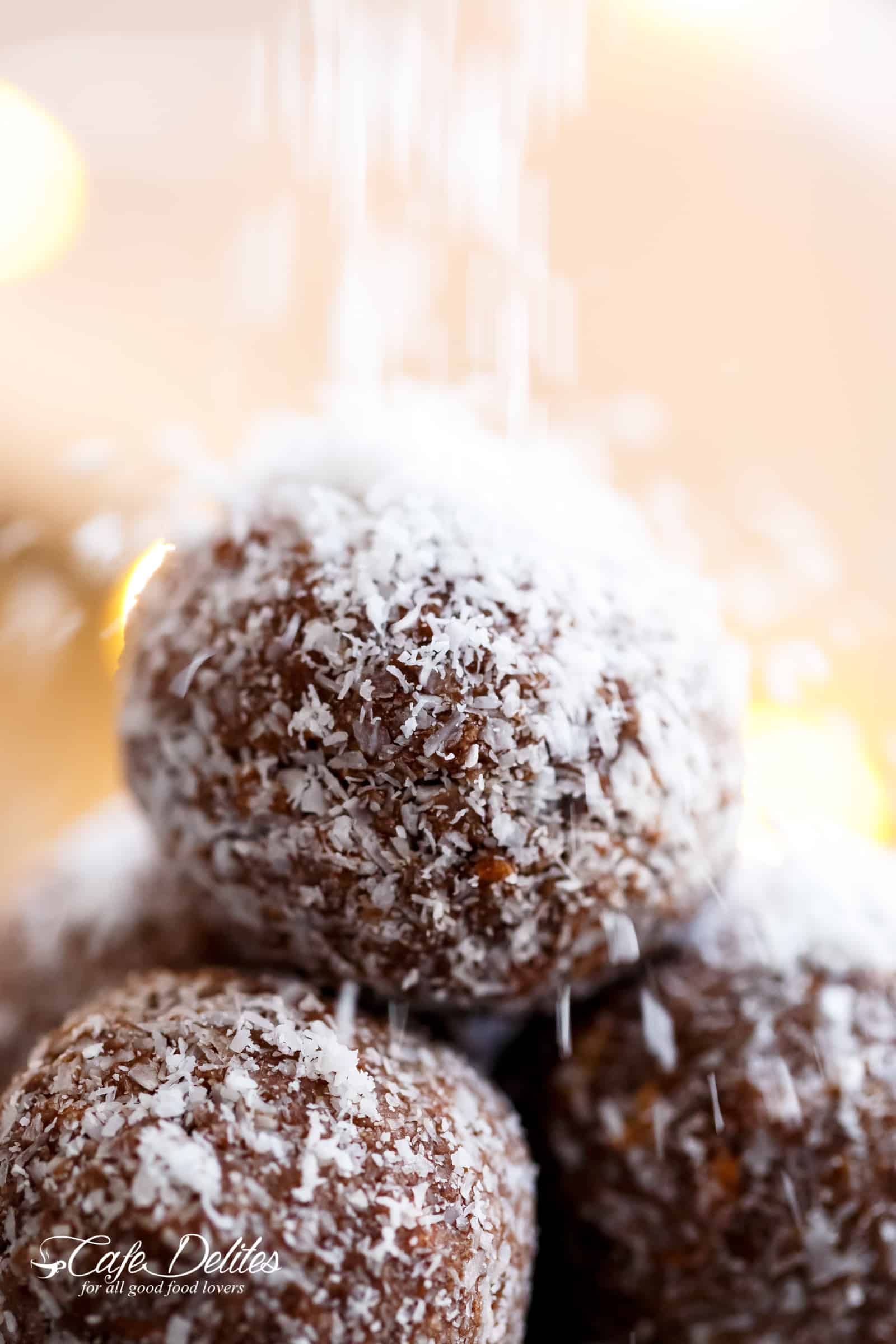 Easy Chocolate Coconut Balls are easy without melting any chocolate!