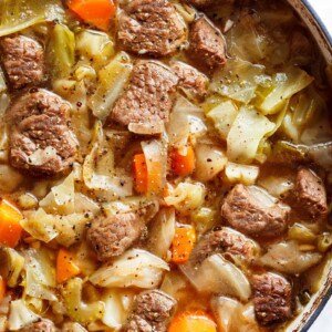 Beef Cabbage Soup in a bowl